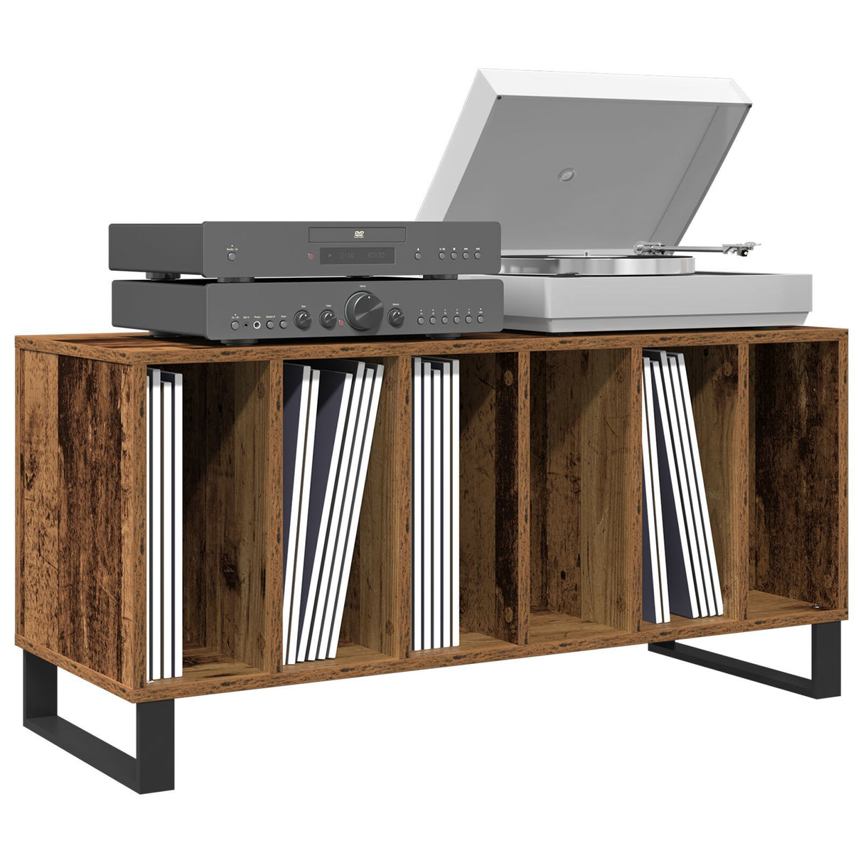 Record Cabinet Artisan Oak 100X38X48 Cm Engineered Wood