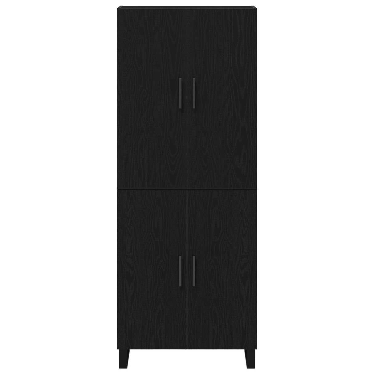 Cabinets 2 Pcs Black Oak 69,5X34X180 Cm Engineered Wood
