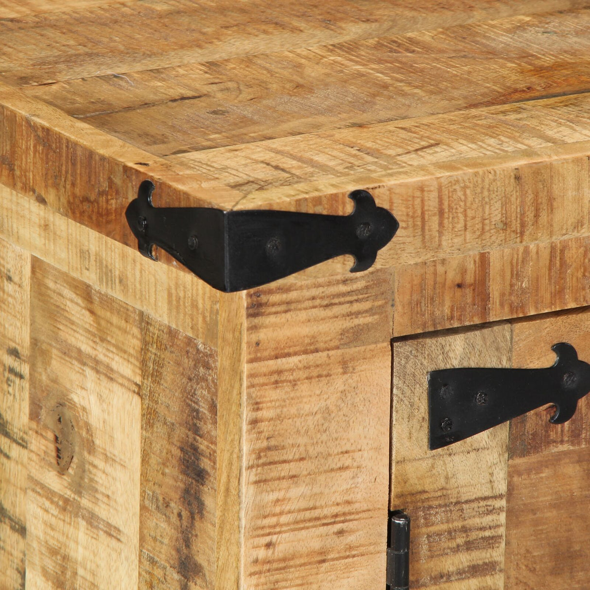 Sideboard 55X35X70 Cm Solid Wood Rough Mango