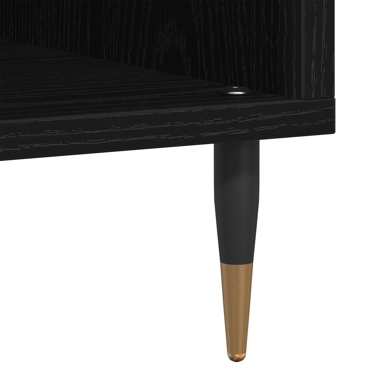 Record Cabinet Black Oak 100X38X48 Cm Engineered Wood