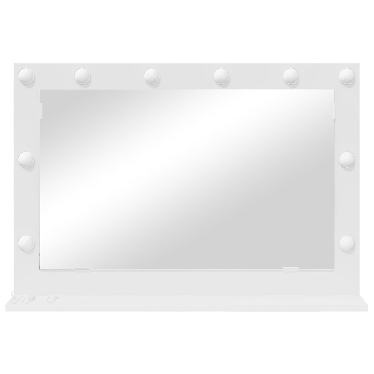 Vanity Mirror With Led Lights White 80X55X18 Cm