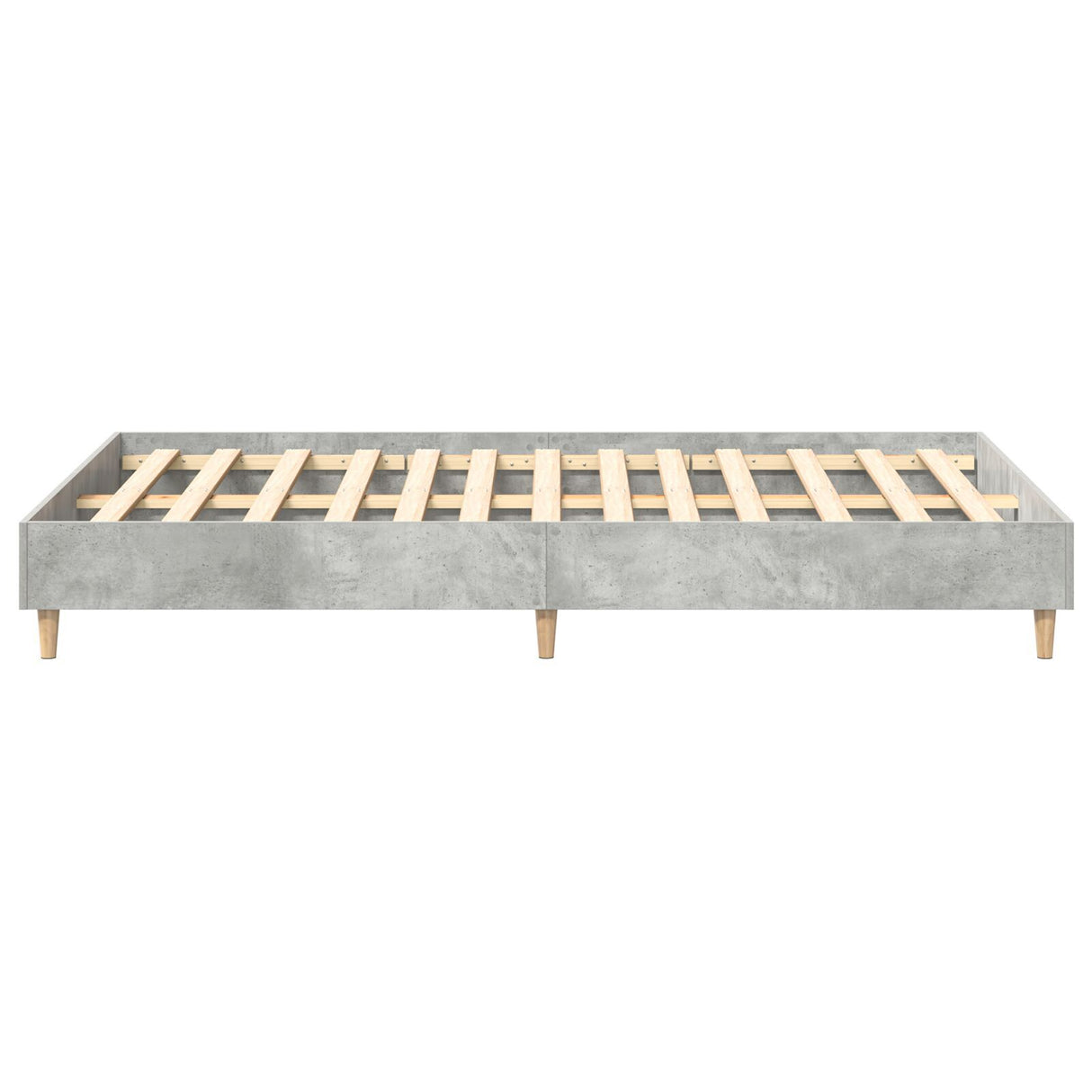 Bed Frame 120X190 Cm In Concrete Grey With Engineered Wood