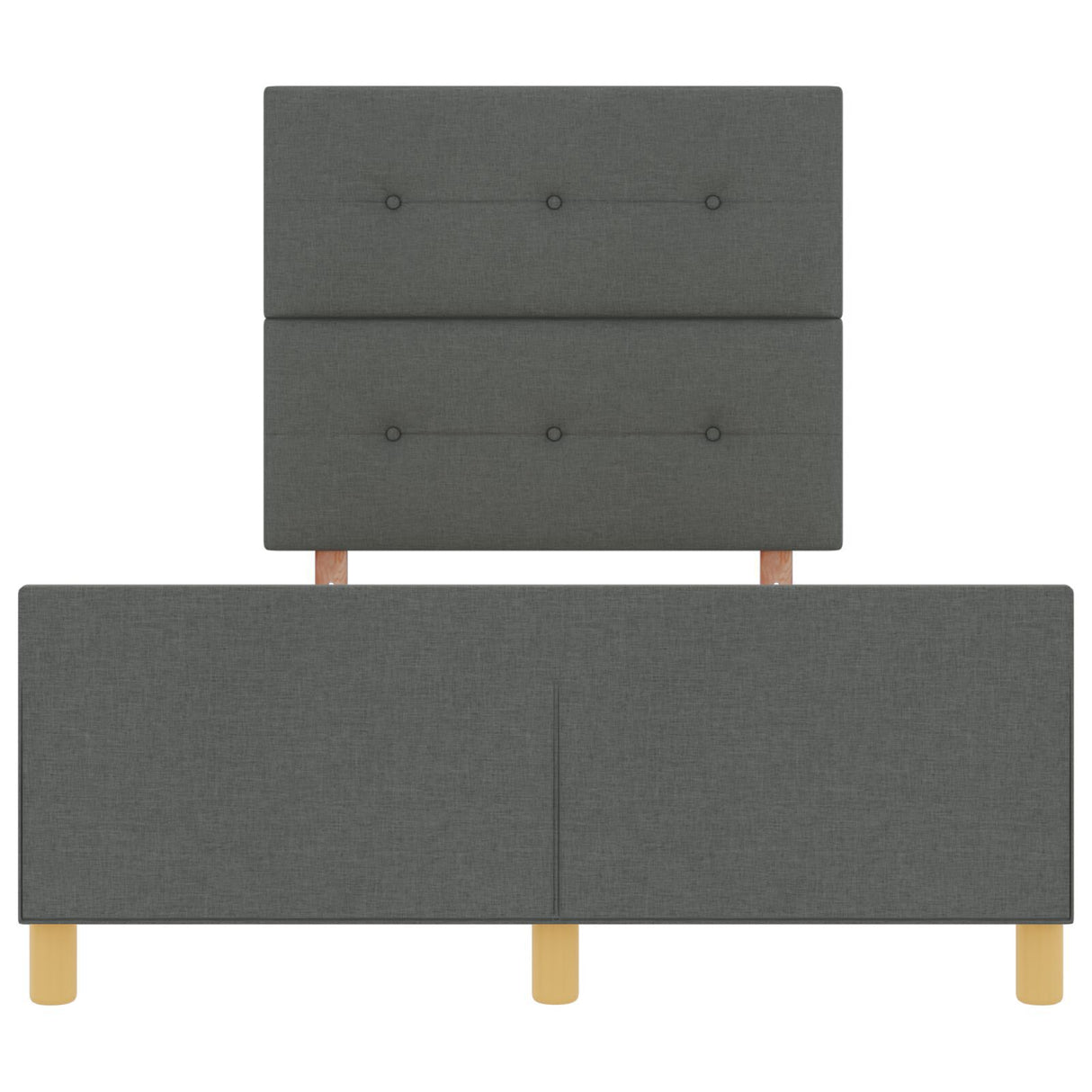 Bed Frame Dark Grey 120X200 Cm Fabric