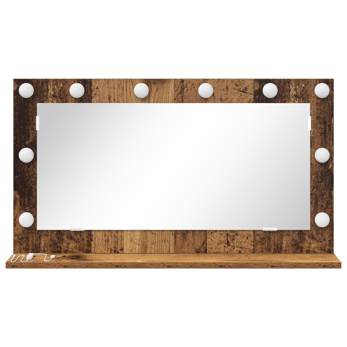 Vanity Mirror Old Wood Wood, Glass 80 X 45 X 18 Cm Mirror