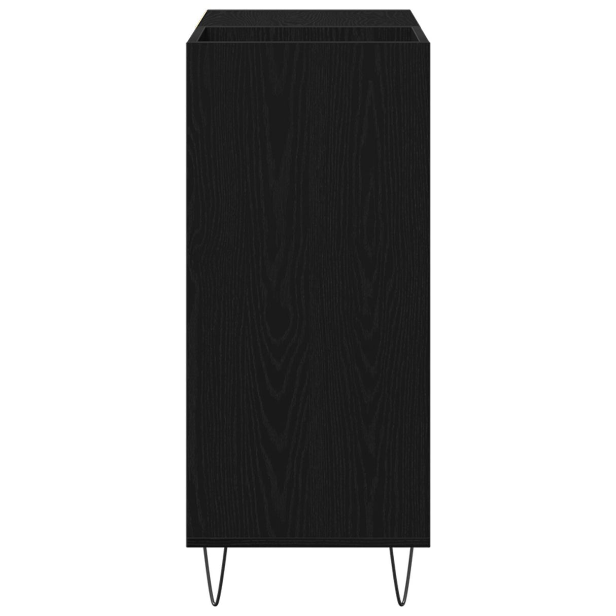 Record Cabinet Black Oak 84.5X38X90 Cm Engineered Wood