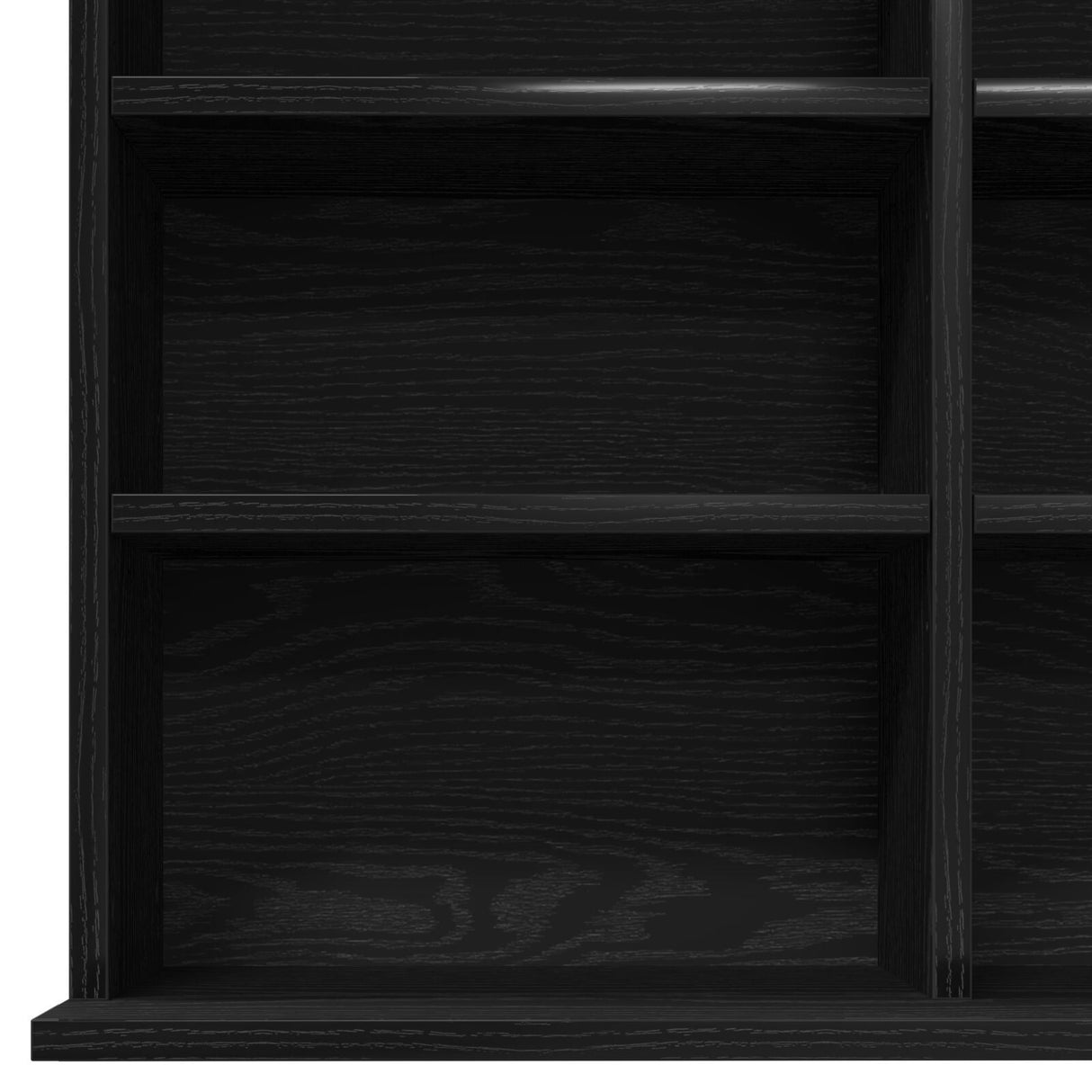 Cd Cabinet Black Oak Engineered Wood 101 X 23 X 177.5 Cm Shelving