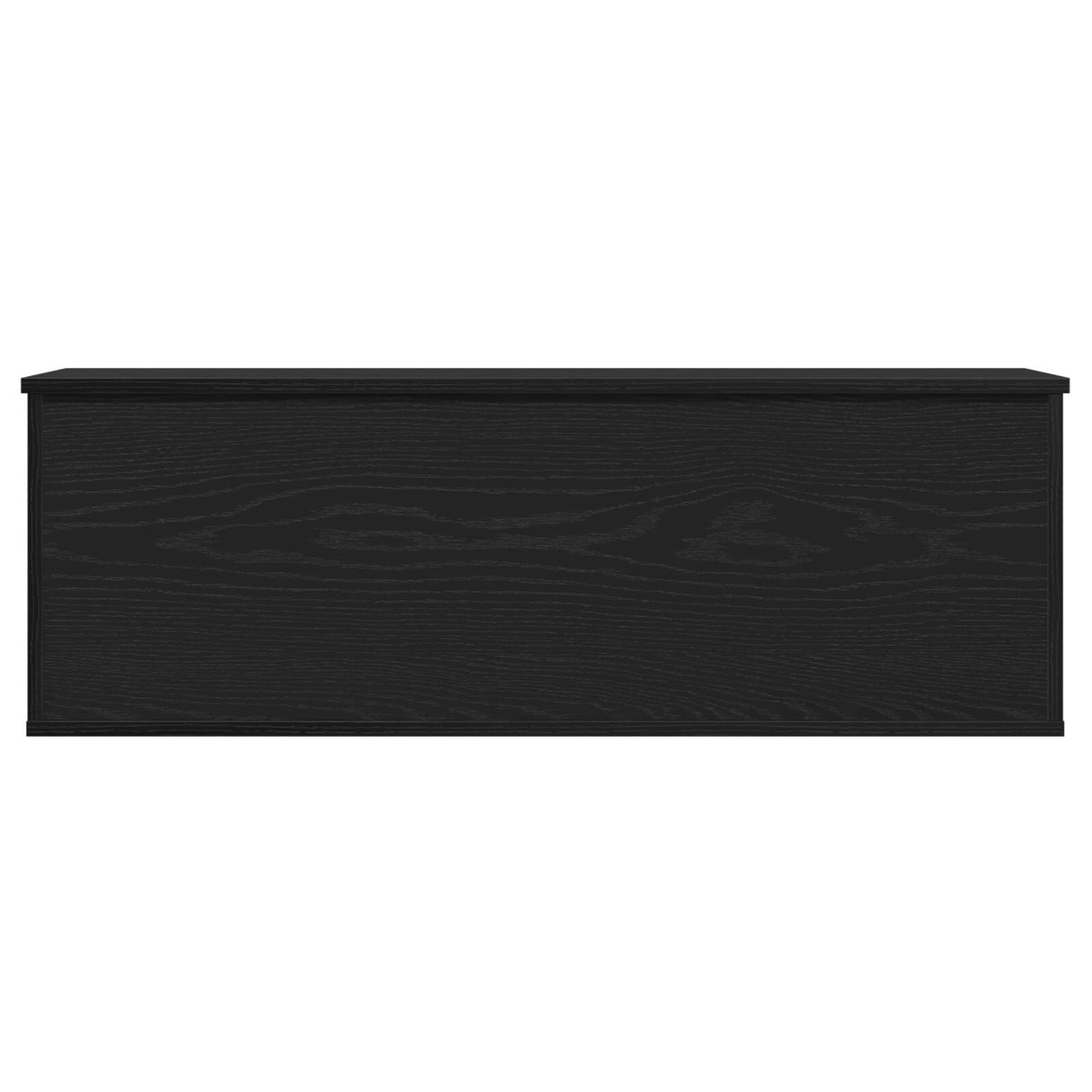 Storage Box In Black Oak - 102X35X35 Cm, Made From Engineered Wood