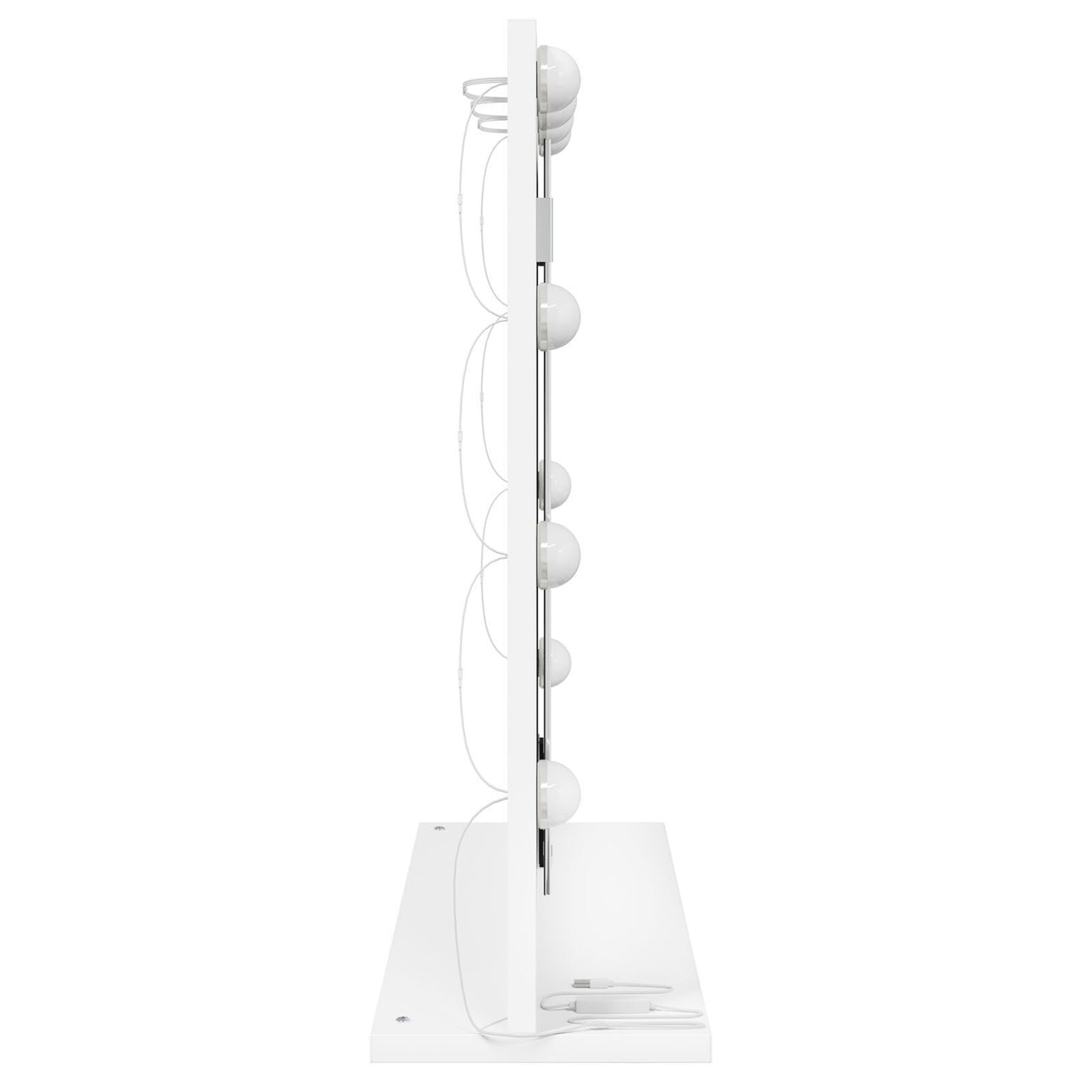 Vanity Mirror With Led Lights White 60X55X18 Cm