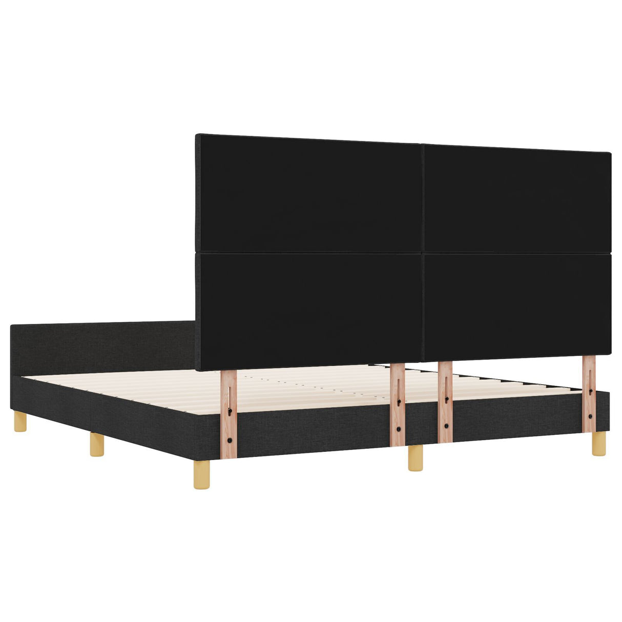 Bed Frame Black 180X200 Cm Fabric