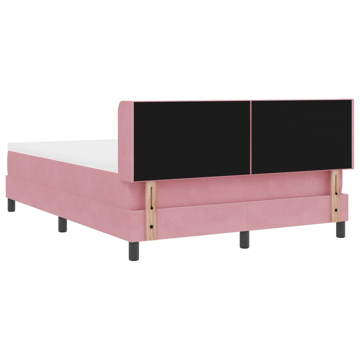 Box Spring Bed With Mattress Pink 160X200 Cm Velvet