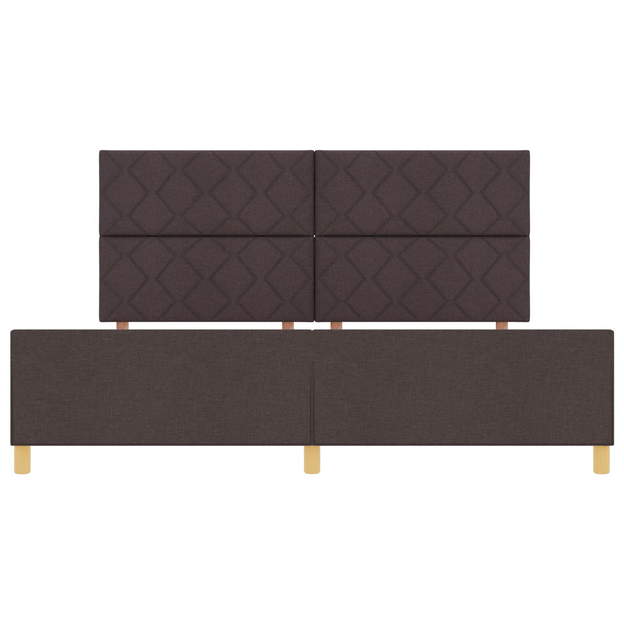 Bed Frame In Dark Brown, 200X200 Cm, Fabric