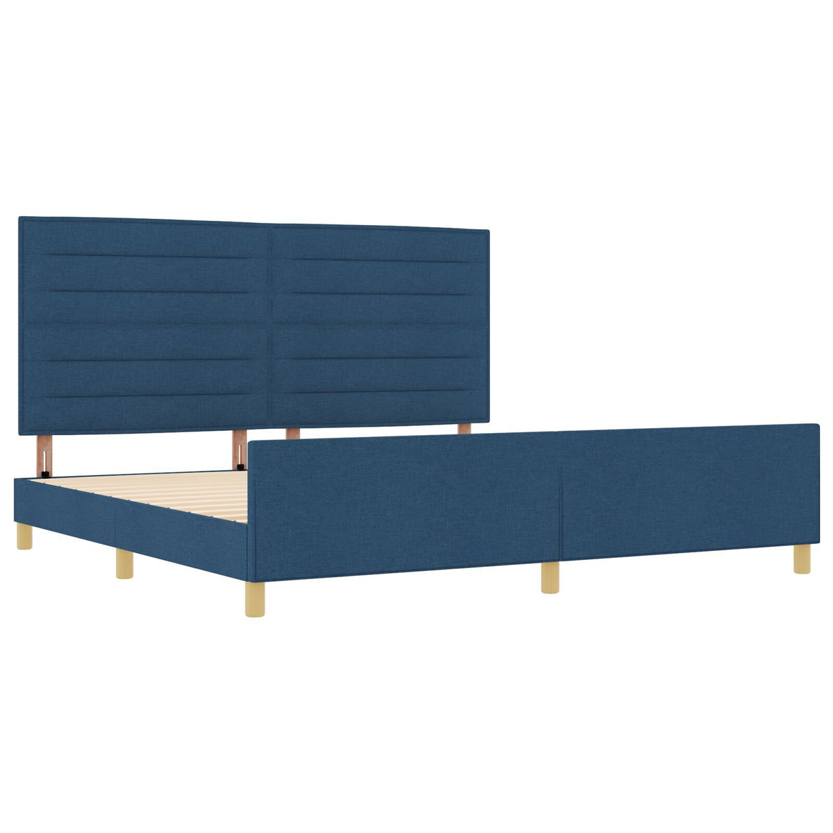Blue Fabric Bed Frame 200X200 Cm