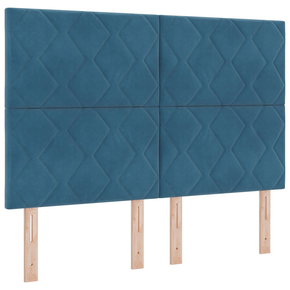 Bed Frame Dark Blue 140X190 Cm Velvet