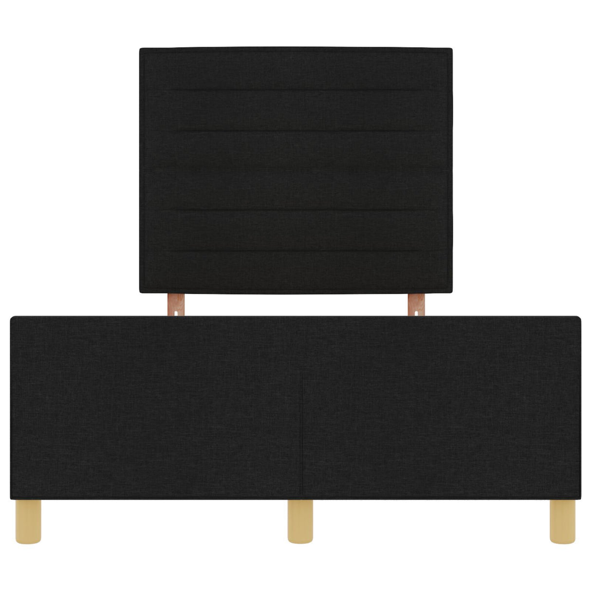 Black Fabric Bed Frame 140X200 Cm