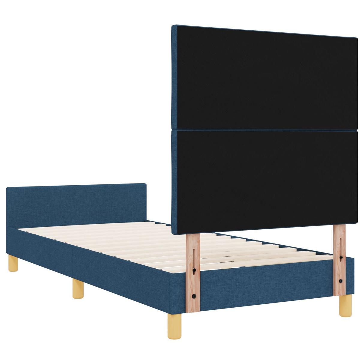 Blue Fabric Bed Frame 90X200 Cm