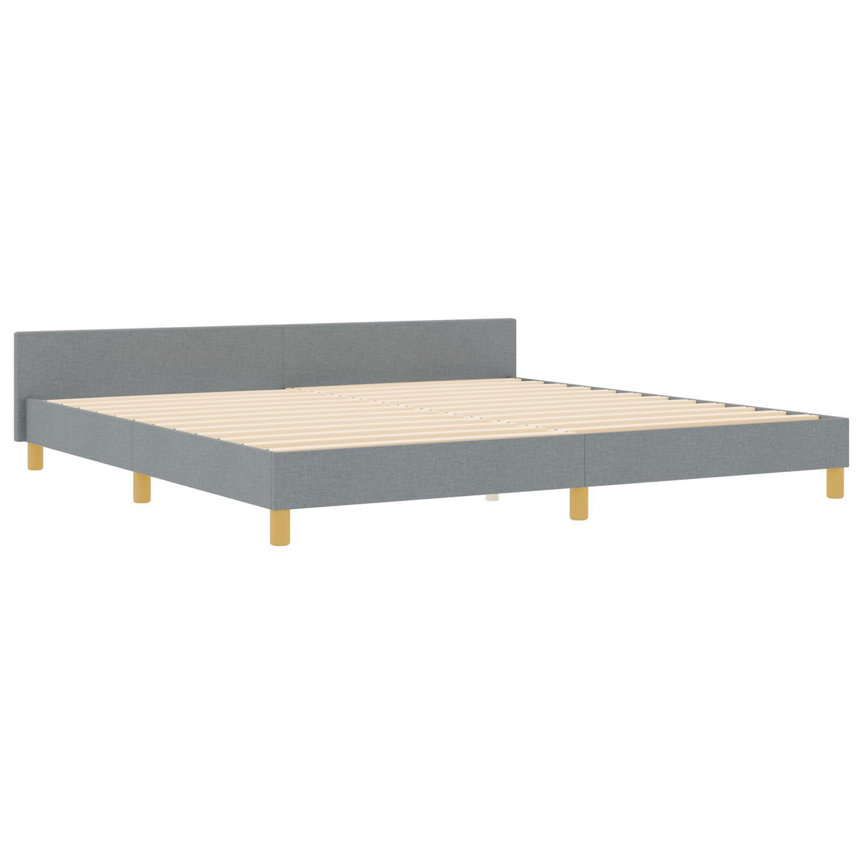 Light Grey Fabric Bed Frame 200X200 Cm