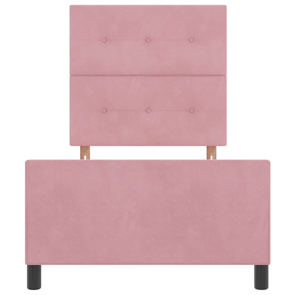 Bed Frame Pink 100X200 Cm Velvet