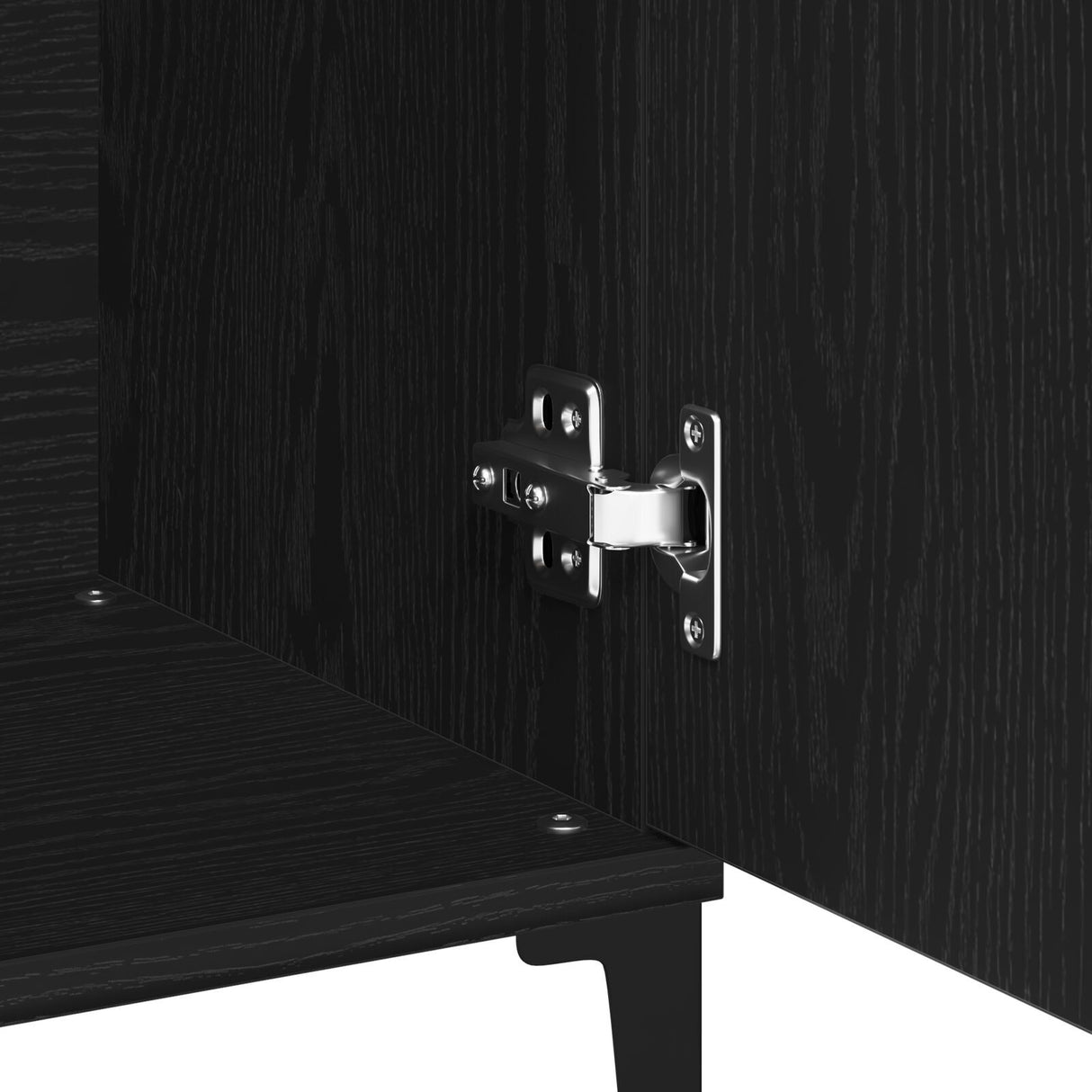 Black Oak Sideboard - 104X35X70 Cm, Made From Engineered Wood