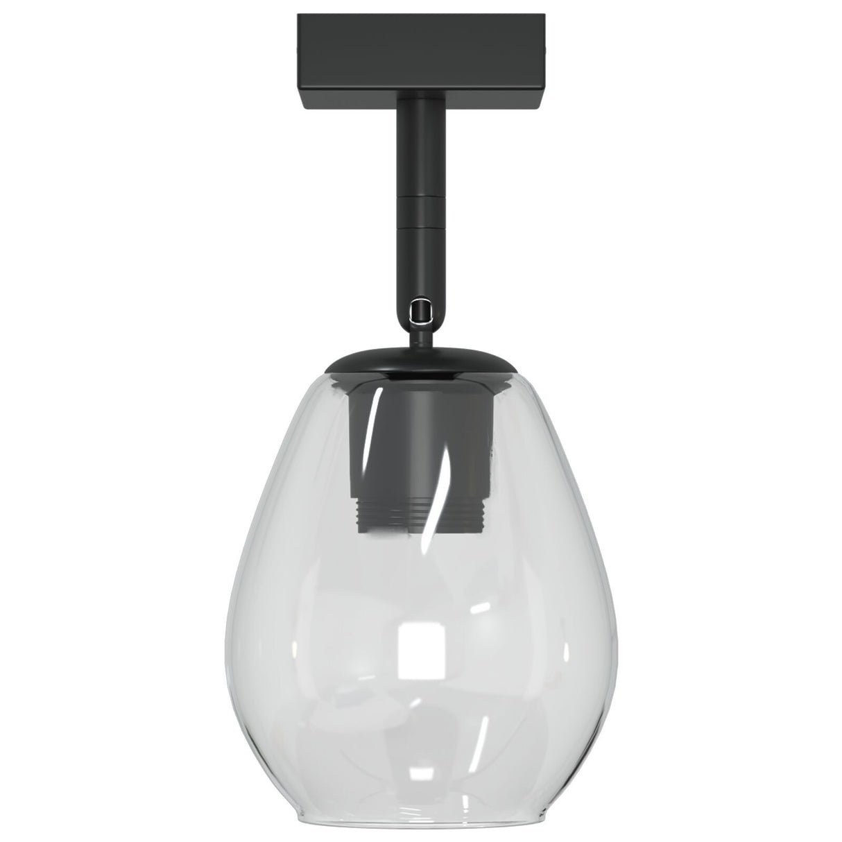 Ceiling Lights With Adjustable Glass Lampshade Anthracite E27