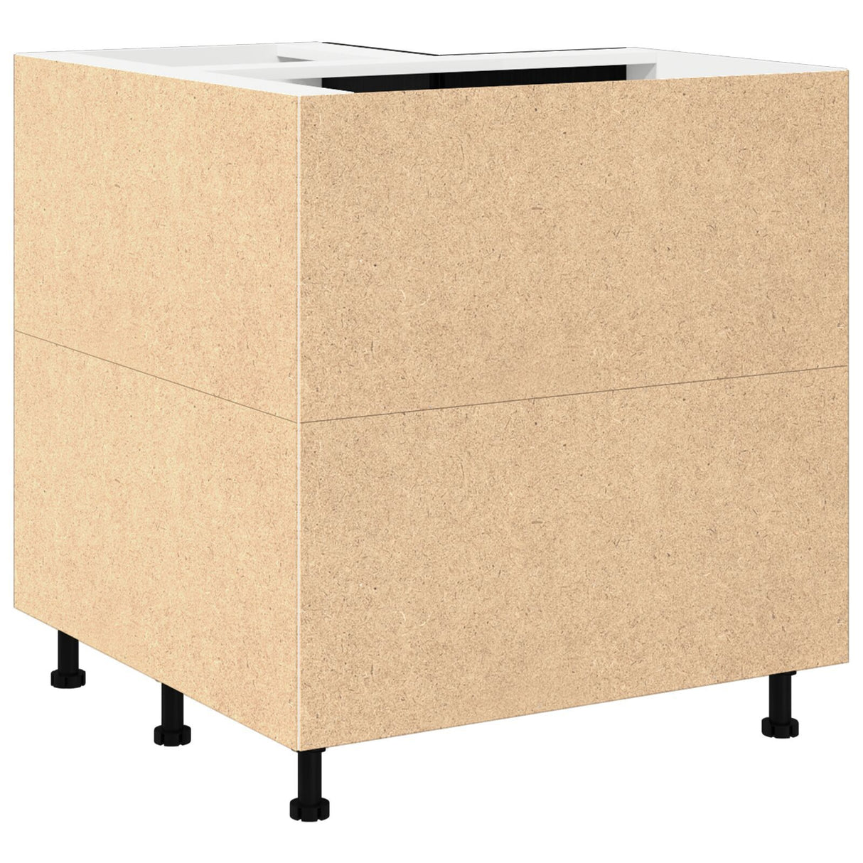 Black Oak Corner Bottom Cabinet - 75.5X75.5X81.5 Cm, Made Of Engineered Wood