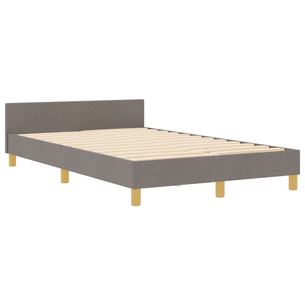 Bed Frame In Taupe - 120X200 Cm, Fabric