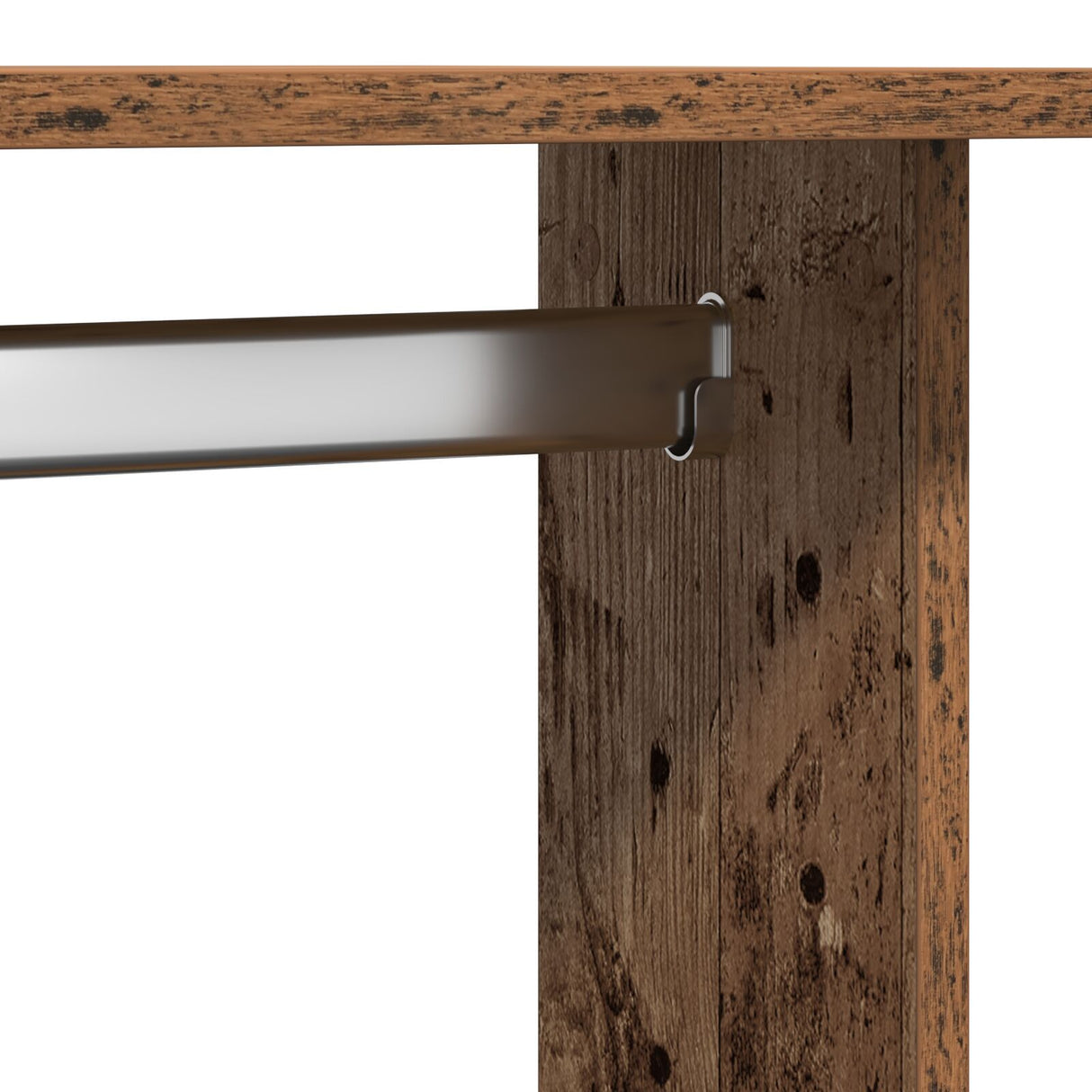 Wardrobe With Wheels Old Wood 102X38X110 Cm Engineered Wood