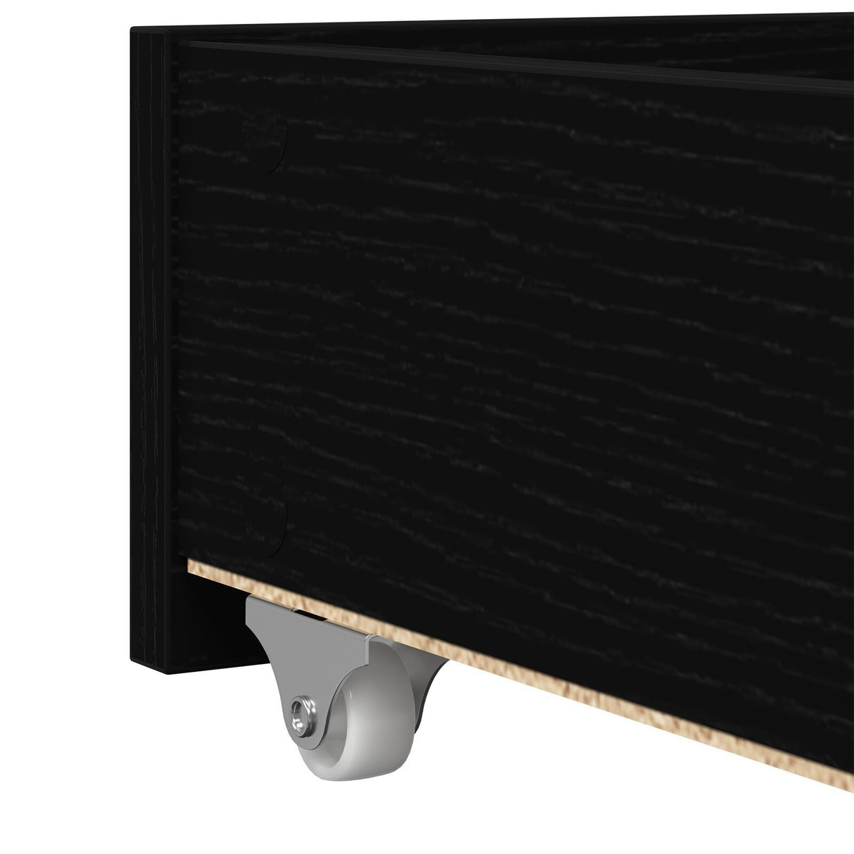 Daybed Black Oak Engineered Wood 90 X 200 Cm Durable Daybed