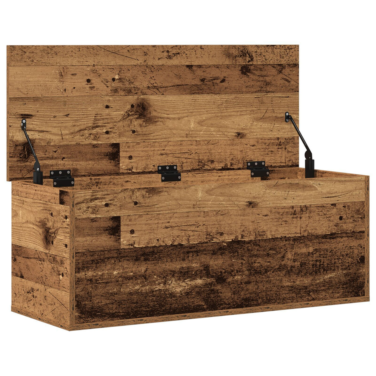 Storage Box Old Wood 90X35X35 Cm Made From Engineered Wood