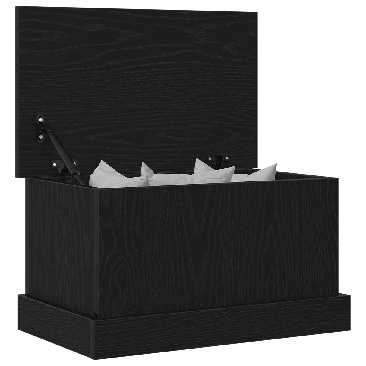 Storage Box Black Oak 50X30X28 Cm Engineered Wood