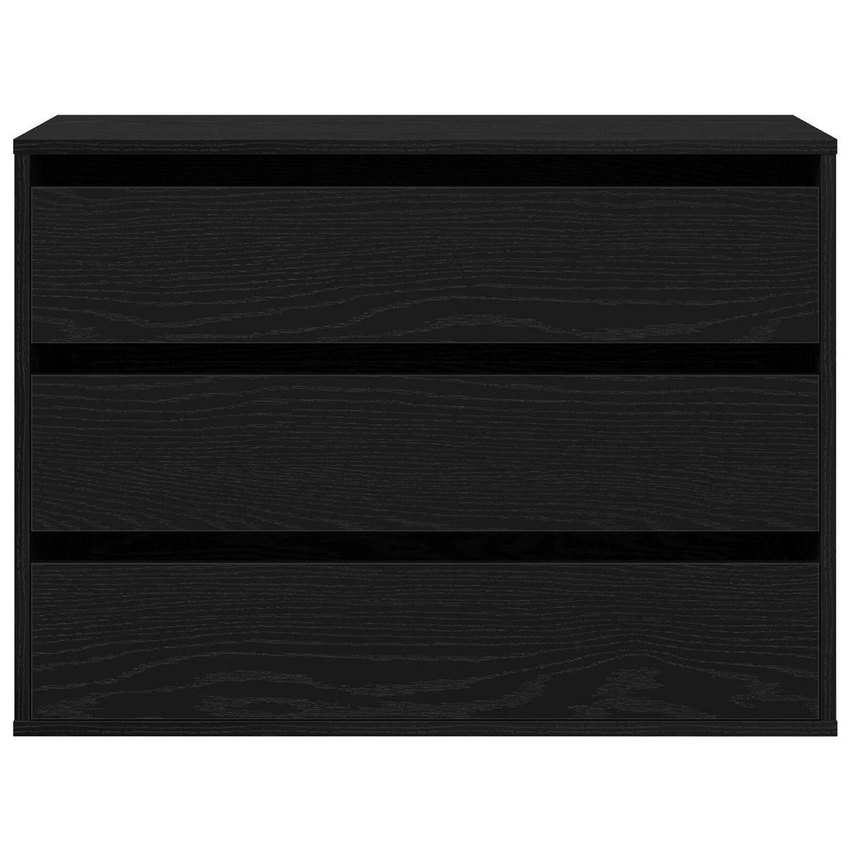 Corner Chest Of Drawers Black Oak 80X41X58 Cm Engineered Wood