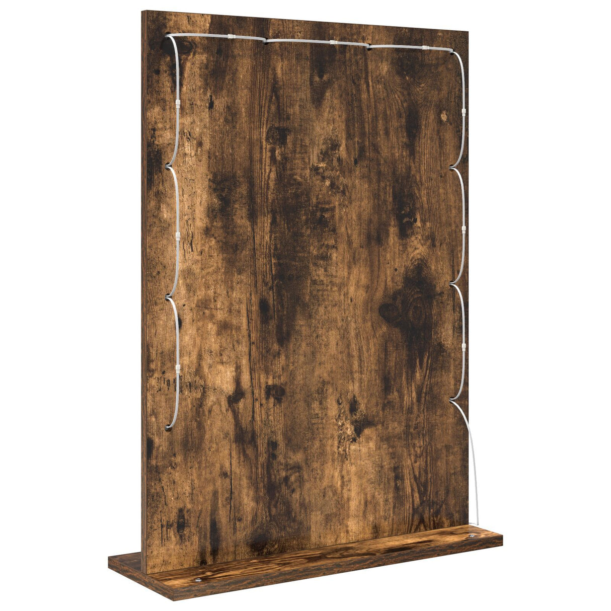 Vanity Mirror Smoked Oak Wood, Glass 70 X 50 X 18 Cm Mirror