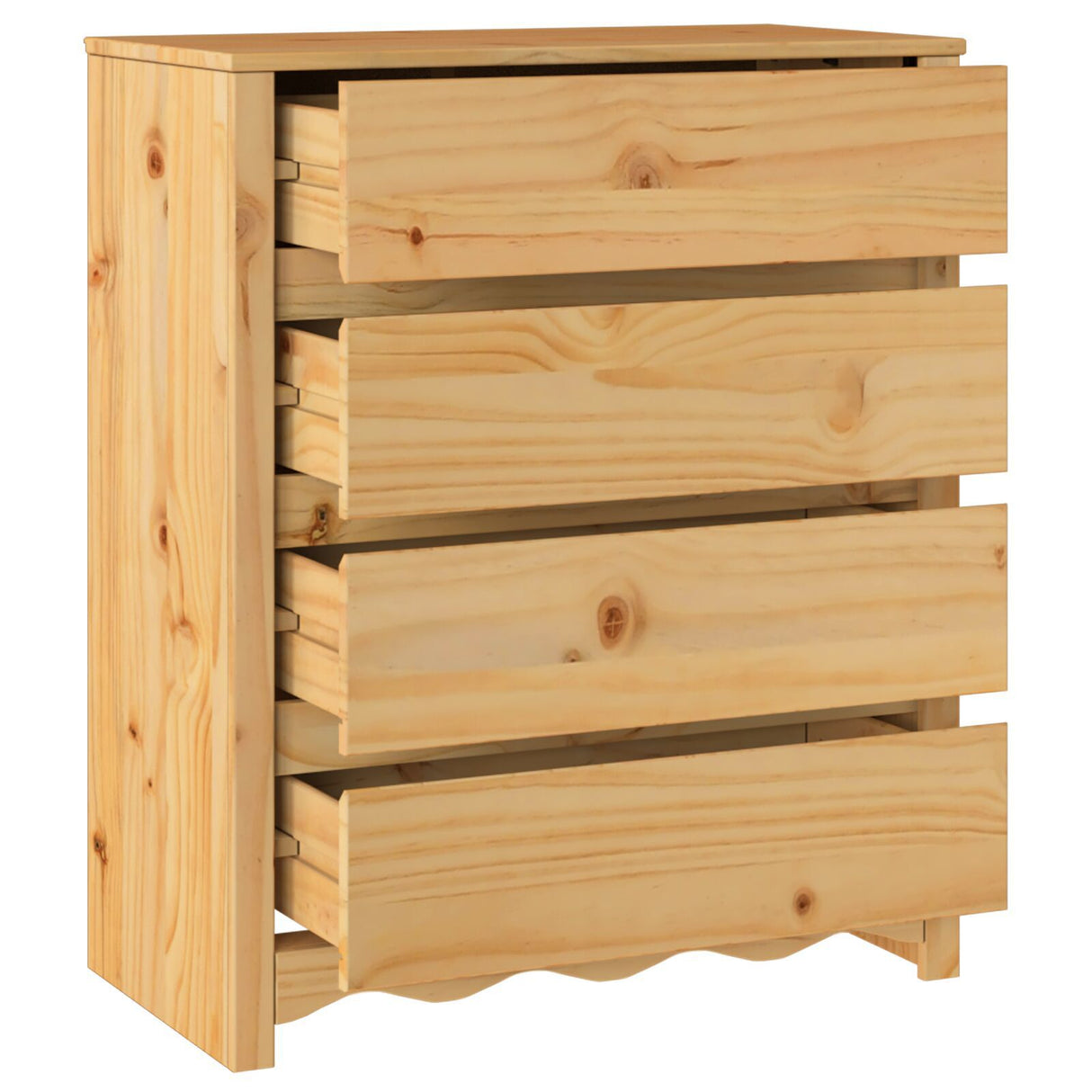 Chest Of Drawers "Drammen" 76,5X40X91 Cm Solid Wood Pine
