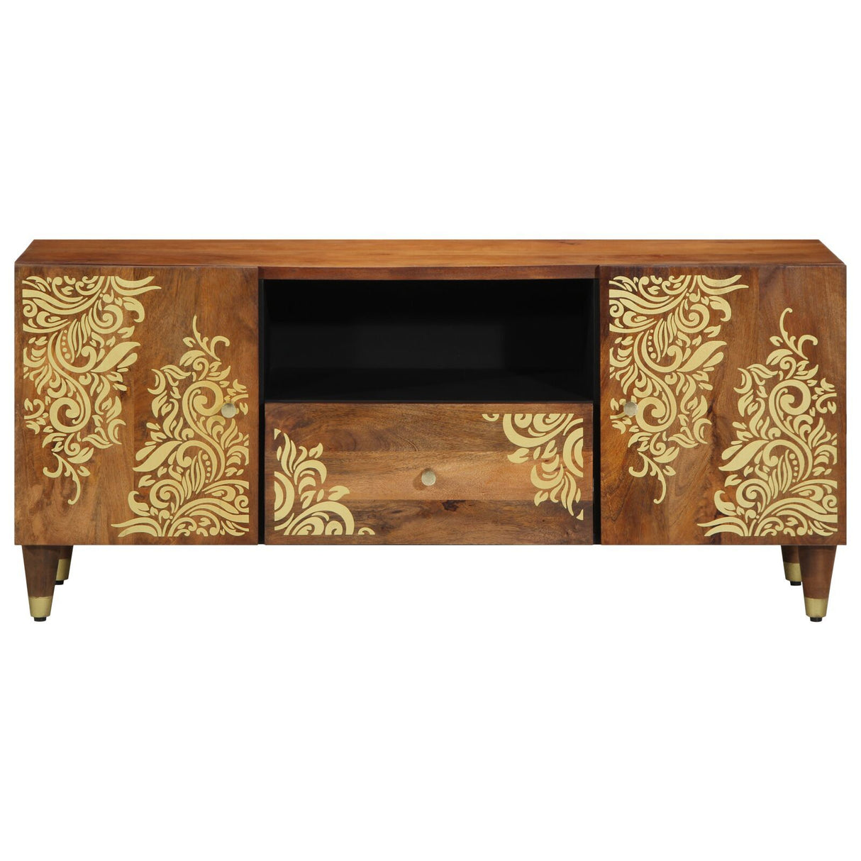 Tv Cabinet 105X33X46 Cm Solid Wood Mango