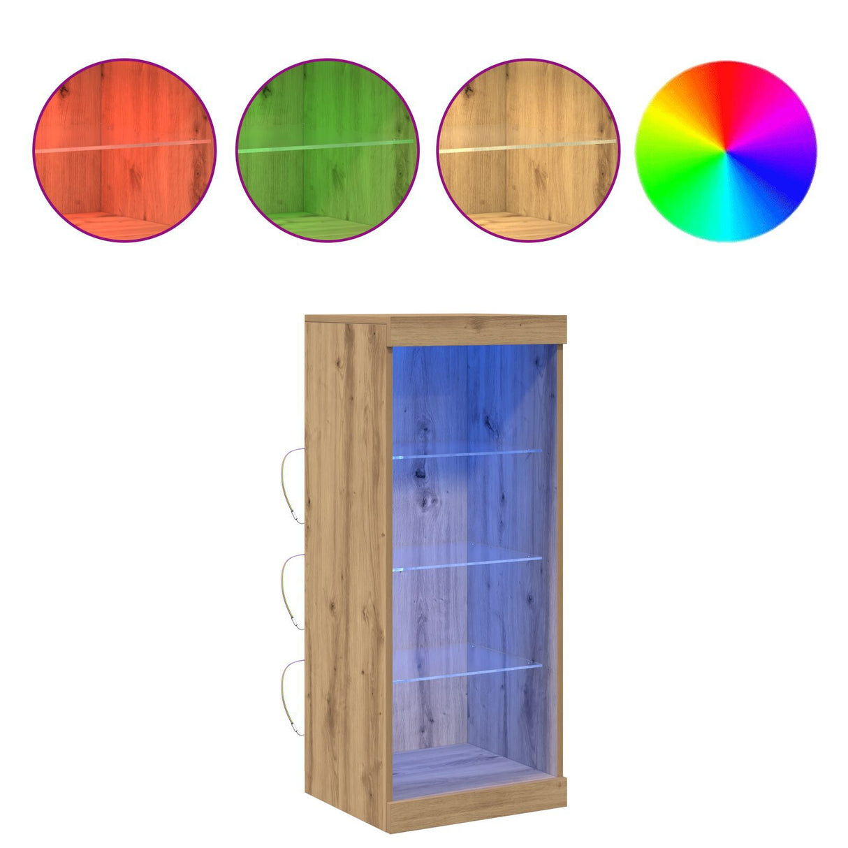 Sideboard With Led Lights Artisan Oak 41X37X100 Cm