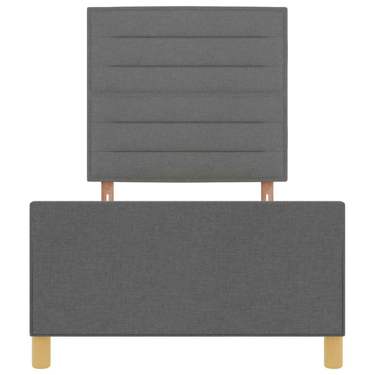 Bed Frame Dark Grey 80X200 Cm Fabric