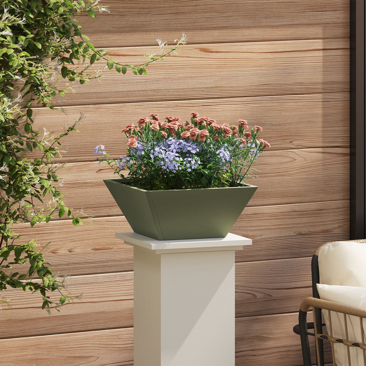 Metal Planter Metal Medium Decorative Inlays