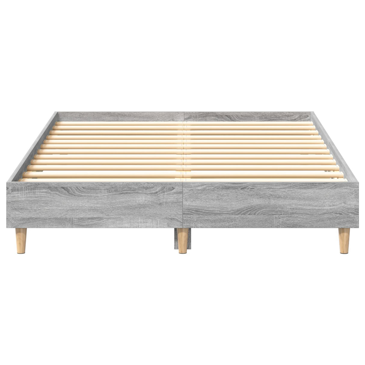 Bed Frame 120X190 Cm Grey Sonoma Engineered Wood