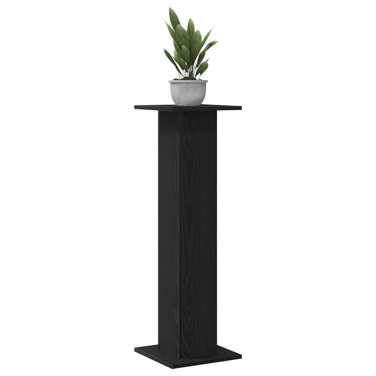 Plant Stand 2 Pcs Black Oak 30X30X95 Cm Engineered Wood