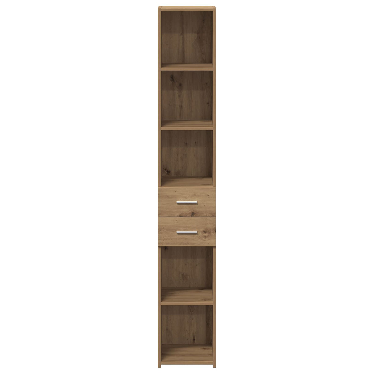 Highboard Black Oak 30X42,5X185 Cm Engineered Wood