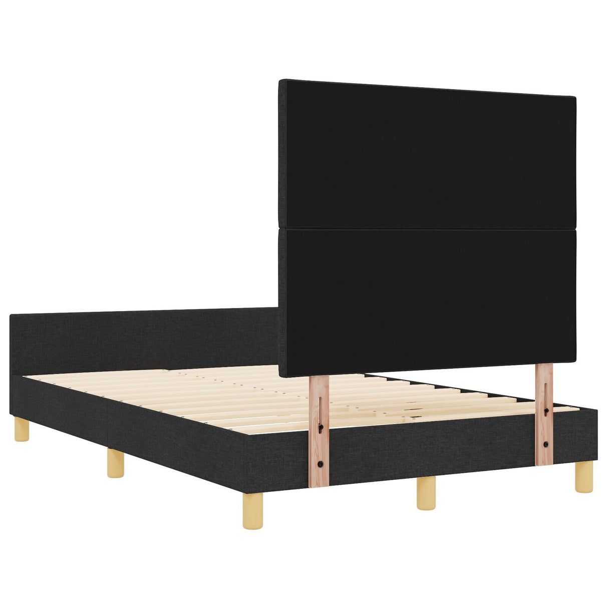 Black Fabric Bed Frame 120X200 Cm