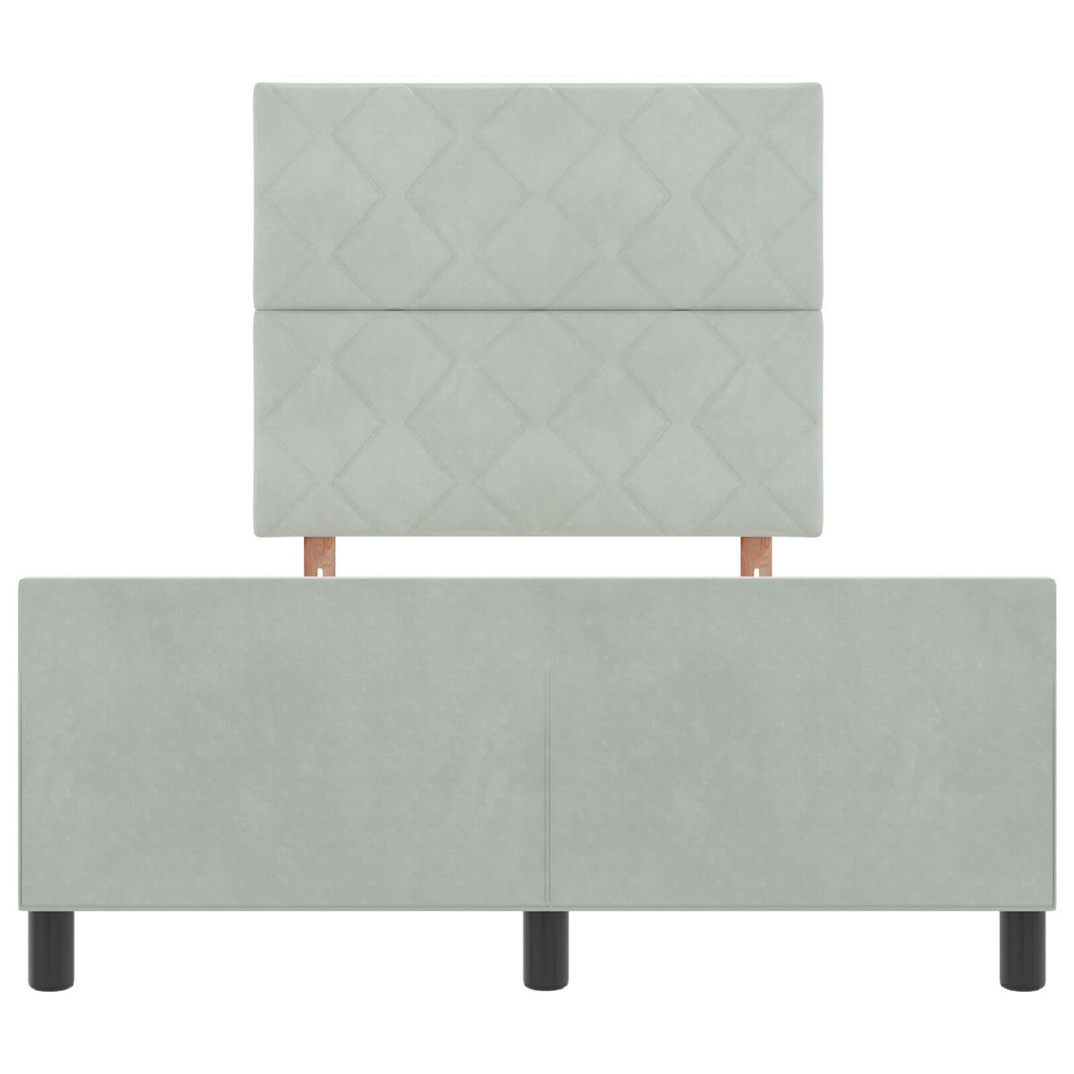 Bed Frame Light Grey 120X200 Cm Velvet