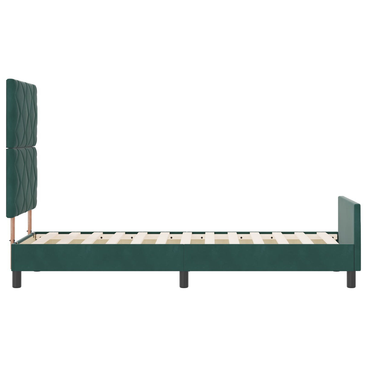 Bed Frame Dark Green 80X200 Cm Velvet