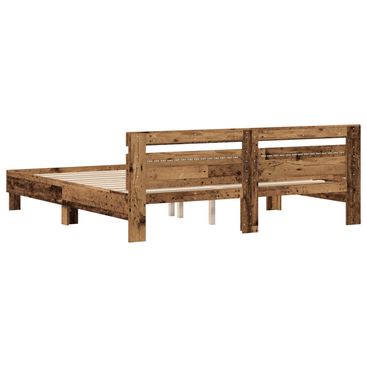 Pine Wood Bed Frame Old Wood Solid Pine Wood 180 X 200 Cm Durable