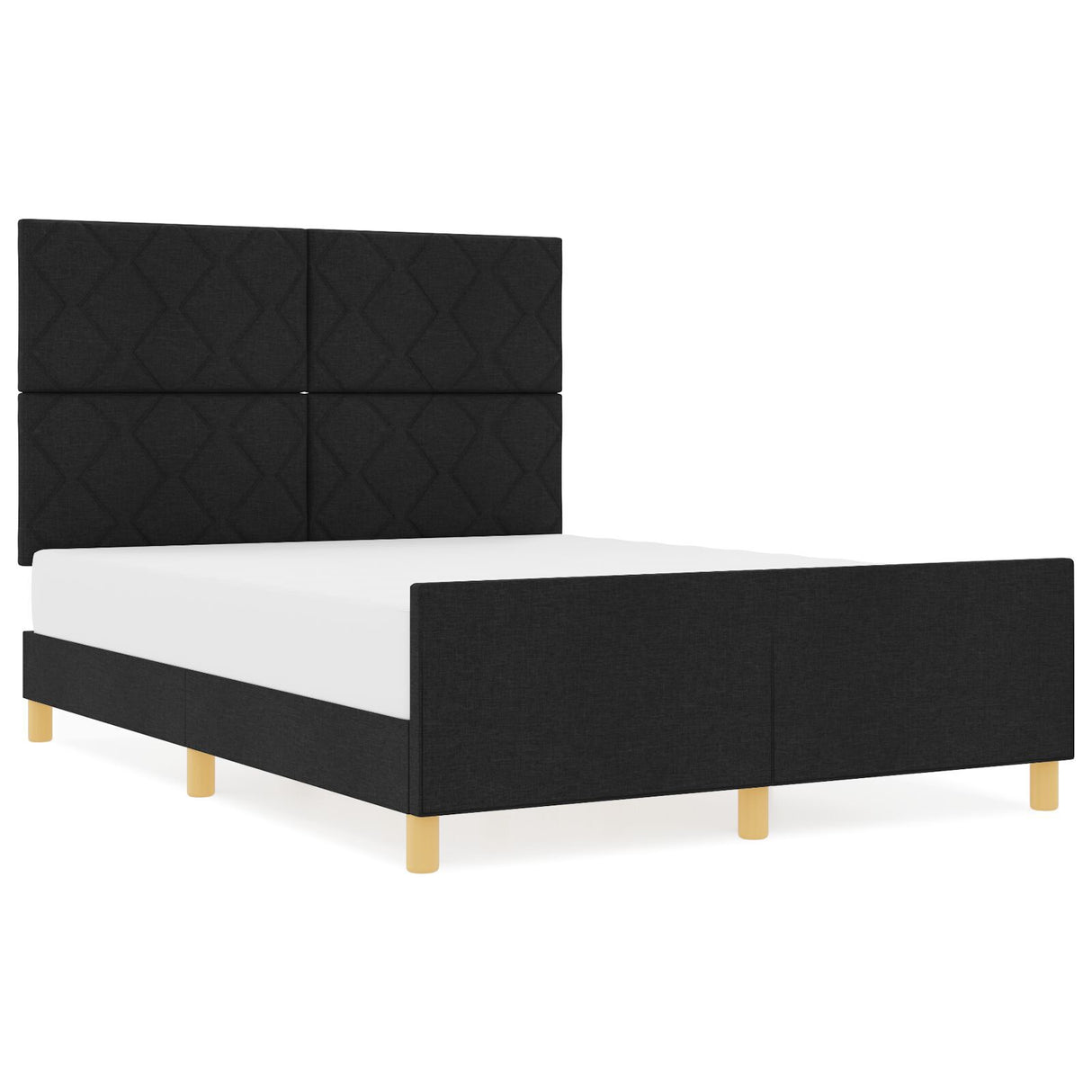 Bed Frame Black 160X200 Cm Fabric