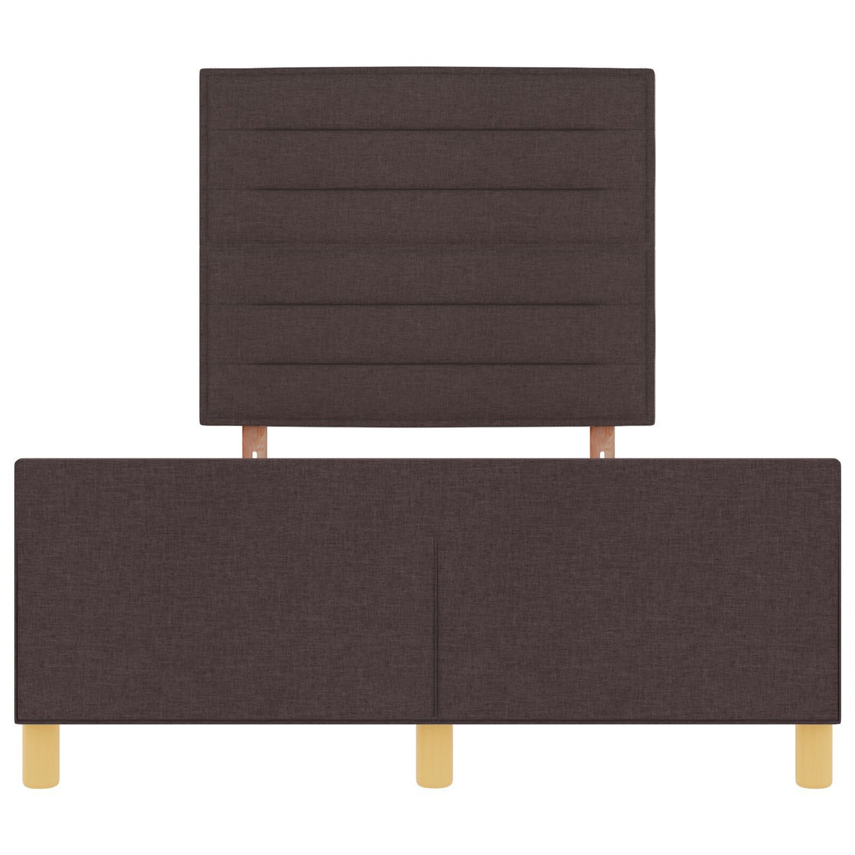 Bed Frame In Dark Brown, 120X200 Cm, Fabric