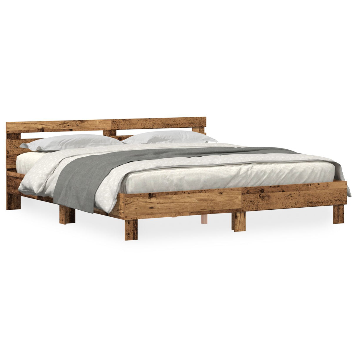Pine Wood Bed Frame Old Wood Solid Pine Wood 180 X 200 Cm Durable