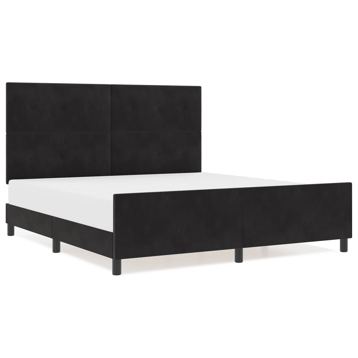 Black Velvet Bed Frame 180X200 Cm