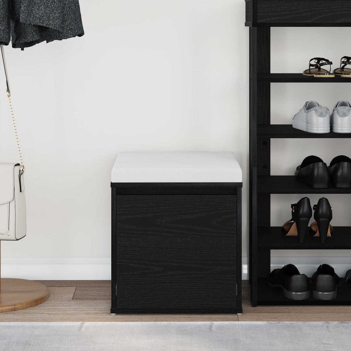 Box Drawer Black Oak 40,5X40X40 Cm Engineered Wood