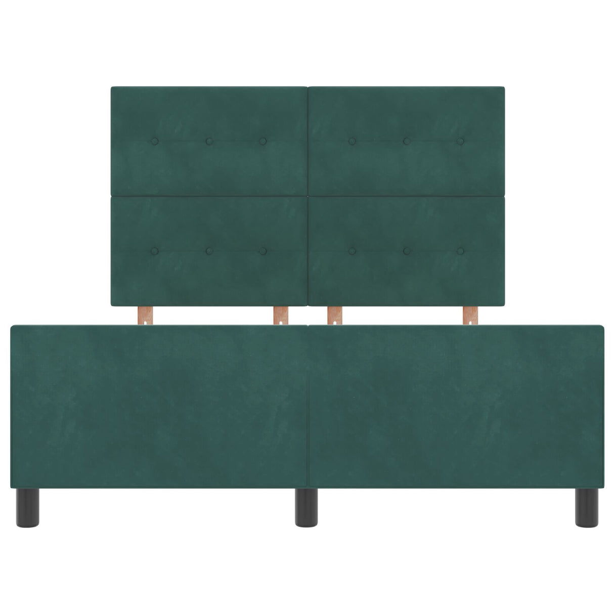 Bed Frame Dark Green 140X200 Cm Velvet