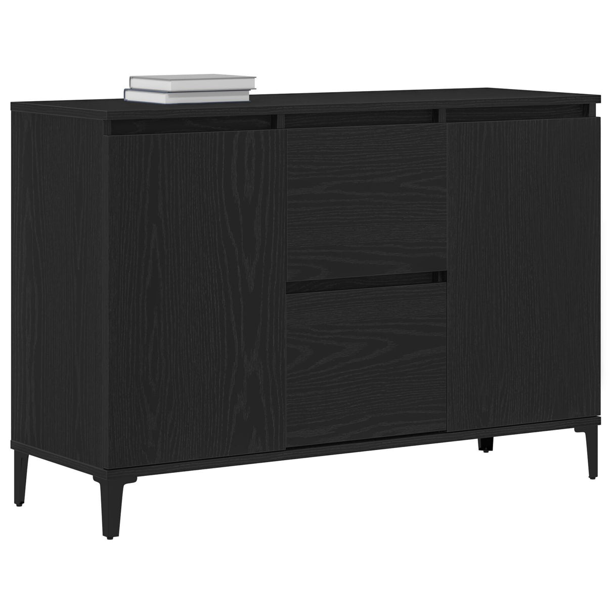 Black Oak Sideboard - 104X35X70 Cm, Made From Engineered Wood